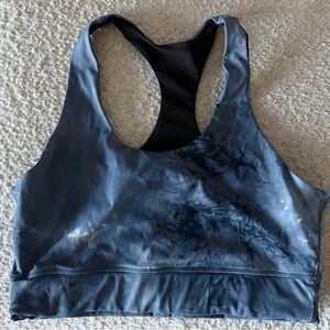 IcyZone Blue and Black Sports Bra